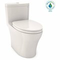 Toto Aquia IV One-Piece Elongated Dual Flush 1.28 and 0.9 GPF Universal Height Colonial White MS646124CEMFGN#11